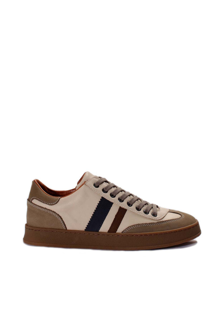 FST Genuine Leather Men's Sneakers 723MA6040 Beige - Hilversum