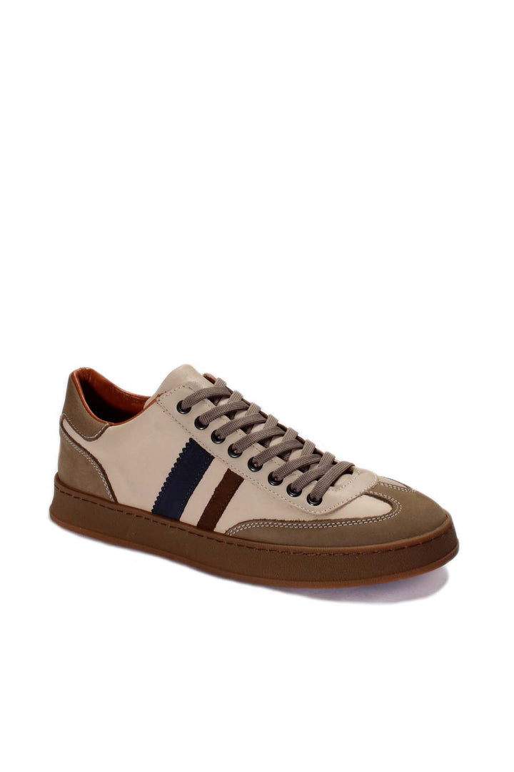 FST Genuine Leather Men's Sneakers 723MA6040 Beige - Hilversum