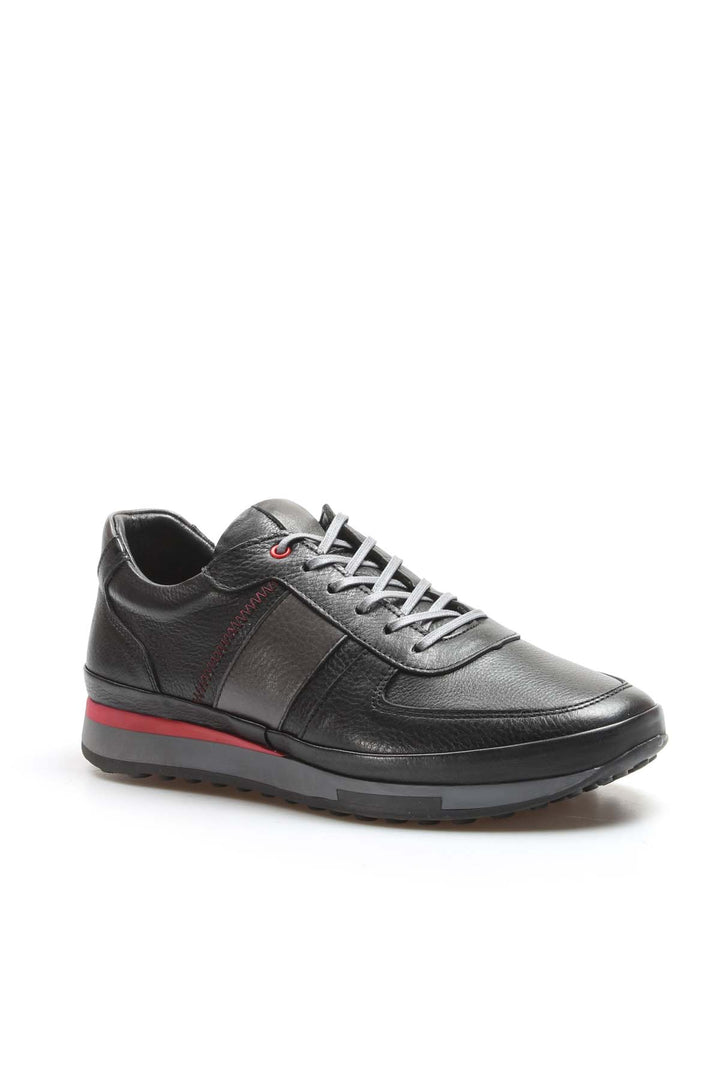 FST Genuine Leather Men's Sneakers 855MA1311 Black - Newark