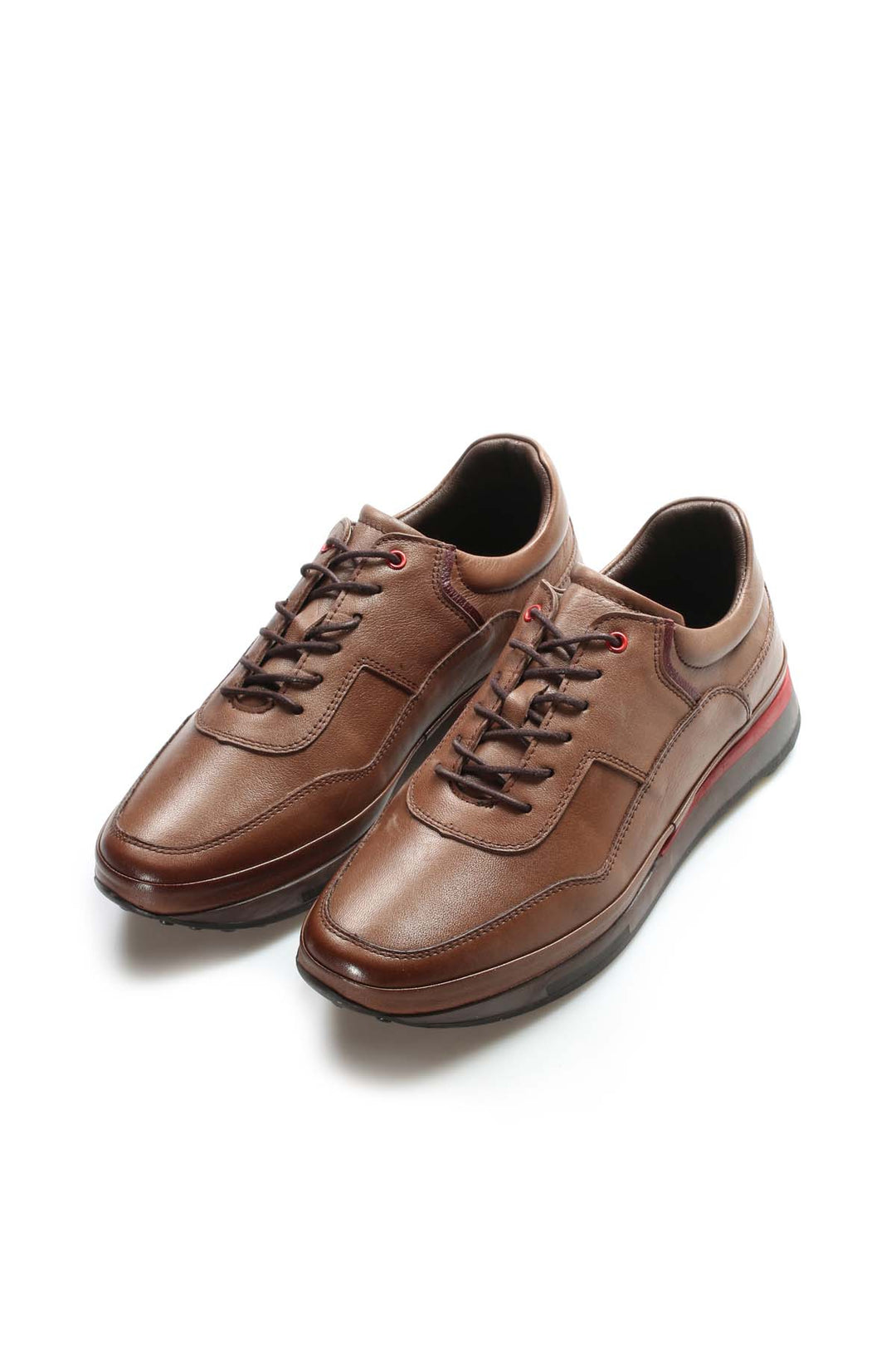 FST Genuine Leather Men's Sneakers 855MA1312 Walnut - Odenton