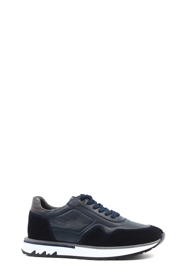 FST Genuine Leather Men's Sneakers 855MA3064 Navy Blue - Downey