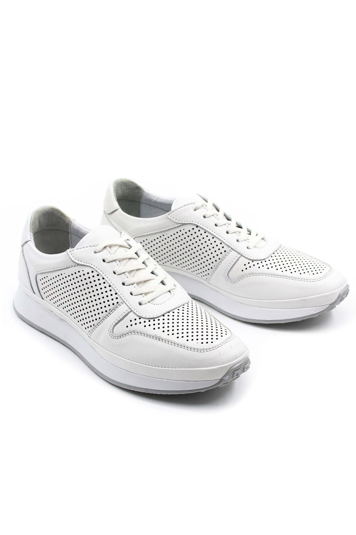 FST Genuine Leather Men's Sneakers 951MA6530LZR White - Heidelberg