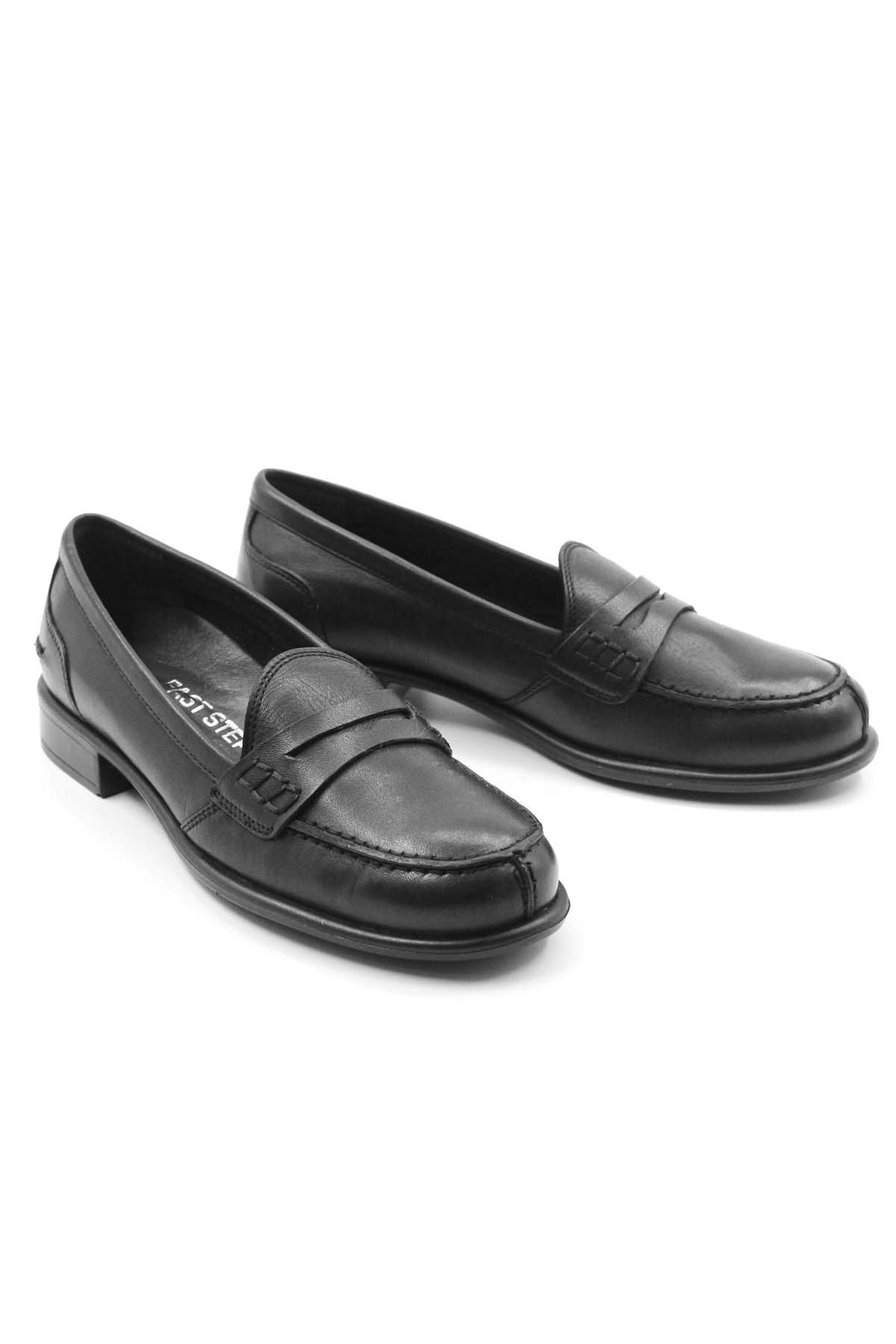 FST Genuine Leather Women's Ballerina Shoes 151ZA24138 Black - Würselen