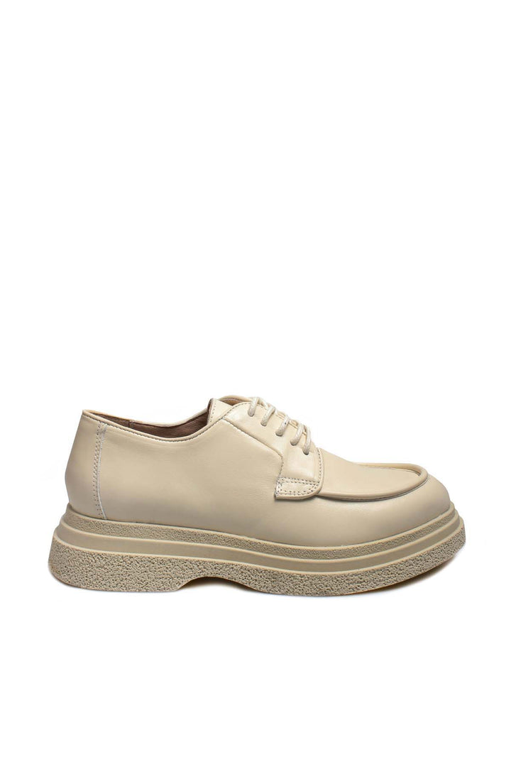 FST Genuine Leather Women's Casual Shoes 009ZA0151 Beige - Alcoy