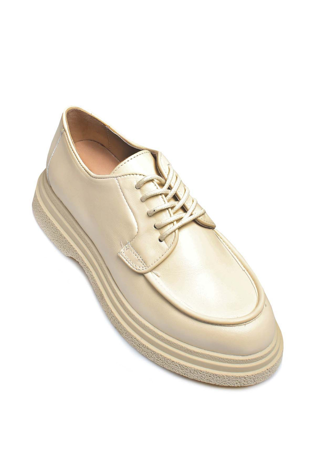 FST Genuine Leather Women's Casual Shoes 009ZA0151 Beige - Alcoy