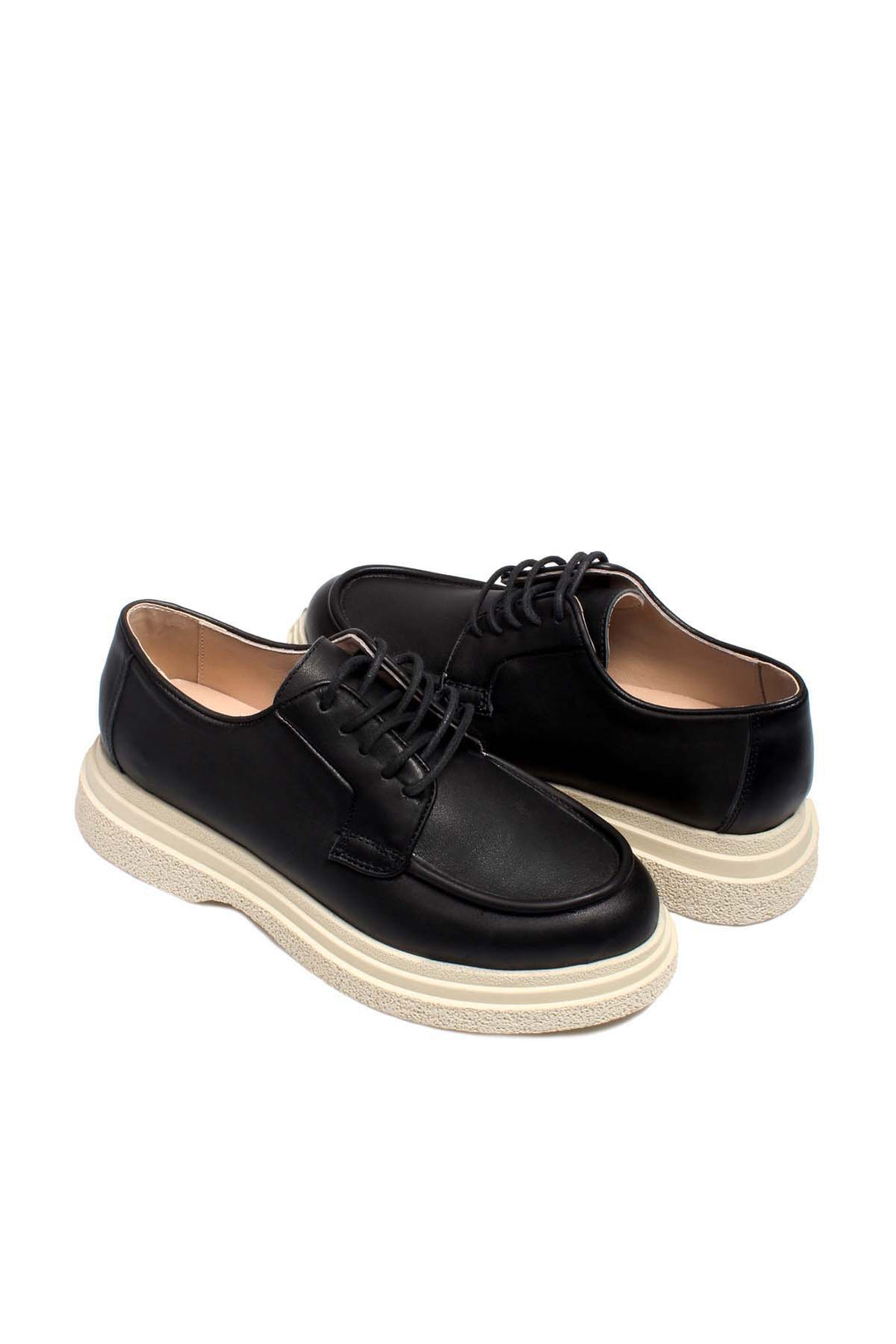 FST Genuine Leather Women's Casual Shoes 009ZA0151 Black - Castellammare di Stabia