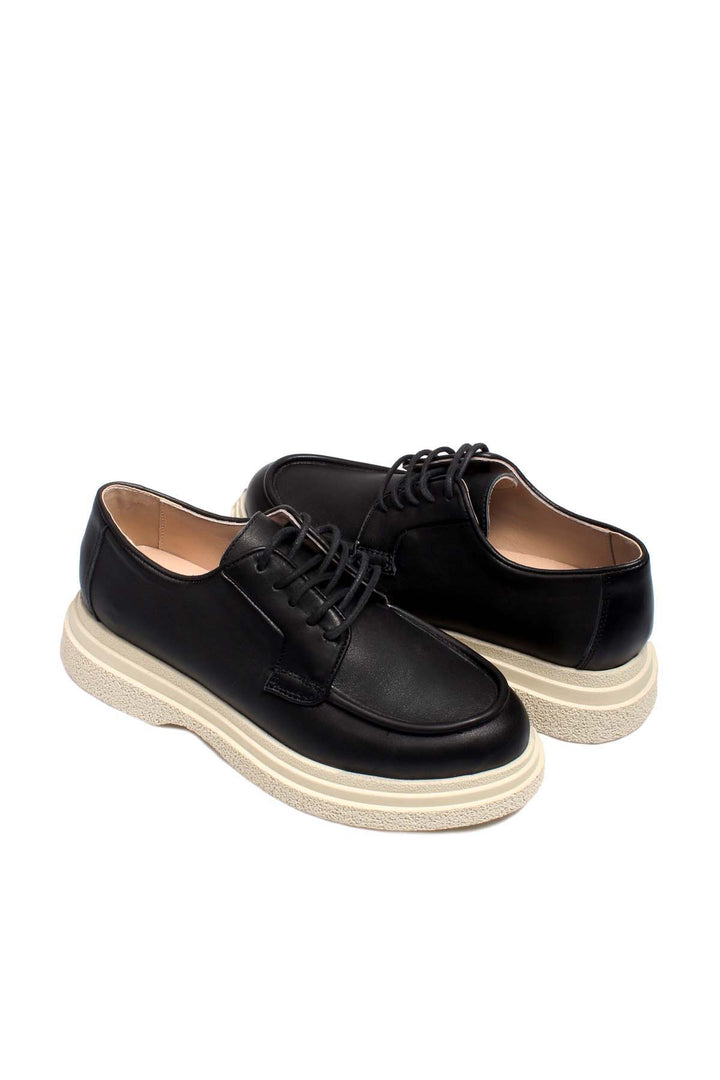 FST Genuine Leather Women's Casual Shoes 009ZA0151 Black - Castellammare di Stabia