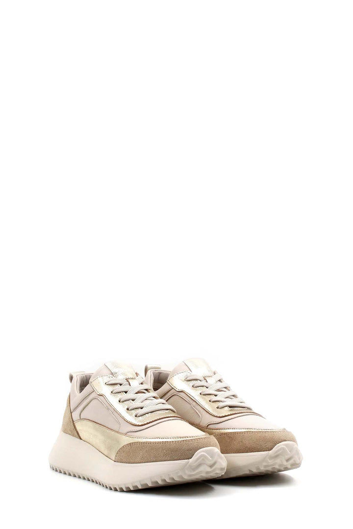 FST Genuine Leather Women's Casual Shoes 136ZA903 Beige Gold - Ingolstadt