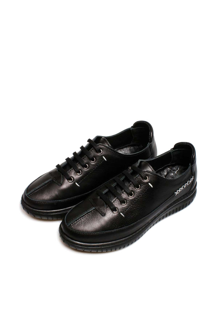 FST Genuine Leather Women's Casual Shoes 583ZA402 Black - Memmingen