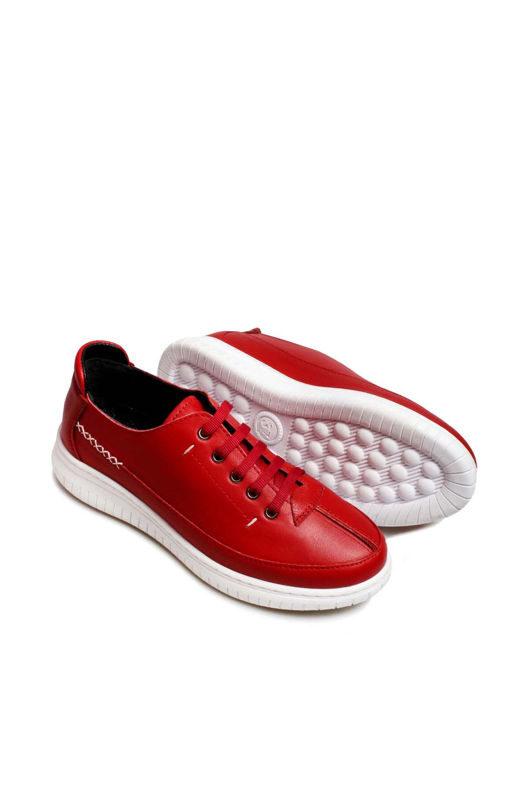 FST Genuine Leather Women's Casual Shoes 583ZA402 Red - Lisburn