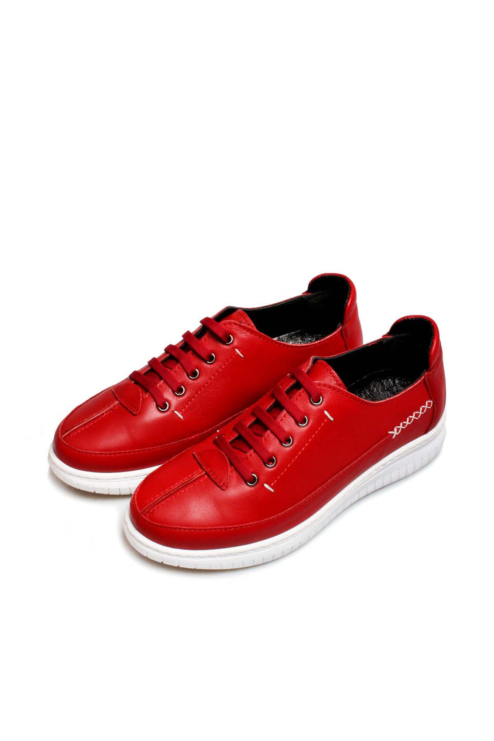 FST Genuine Leather Women's Casual Shoes 583ZA402 Red - Lisburn