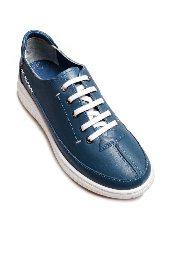 FST Genuine Leather Women's Casual Shoes 583ZA402 Blue - Moerdijk