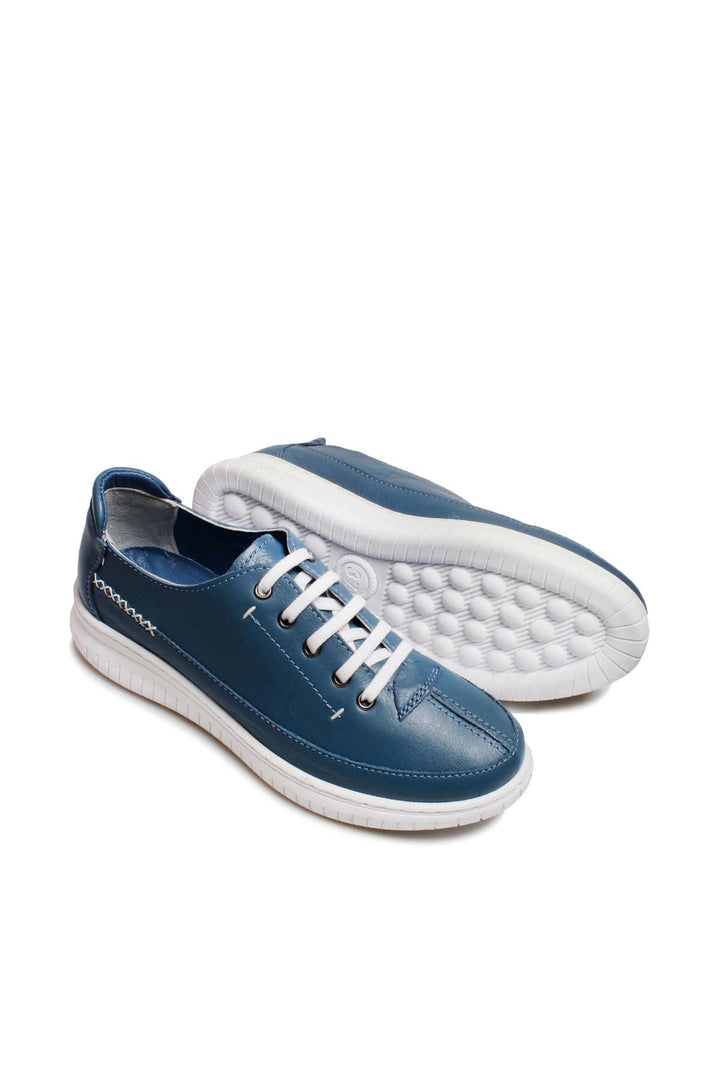 FST Genuine Leather Women's Casual Shoes 583ZA402 Blue - Moerdijk