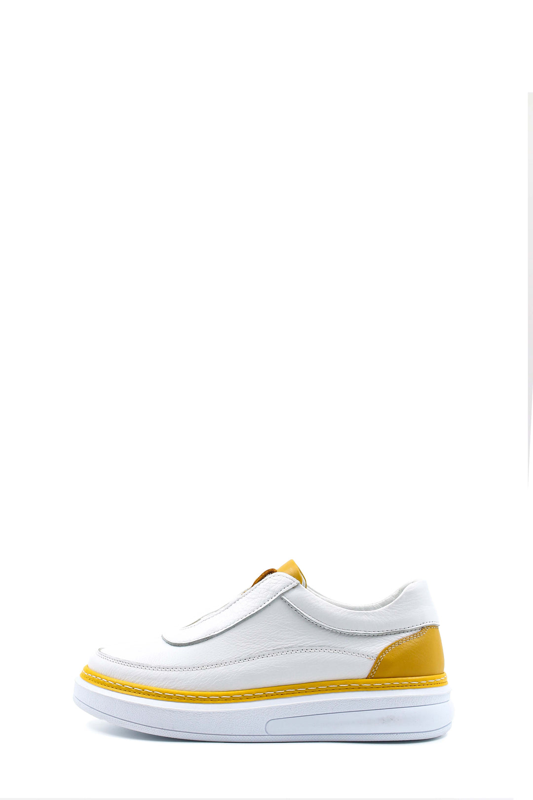 FST Genuine Leather Women's Casual Shoes 583ZA7024 White Yellow - Portsmouth