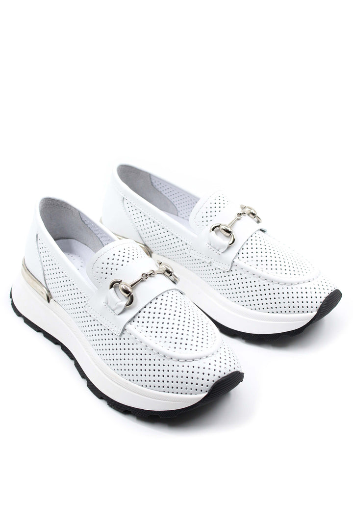 FST Genuine Leather Women's Casual Shoes 757ZA24021 White - Tracy