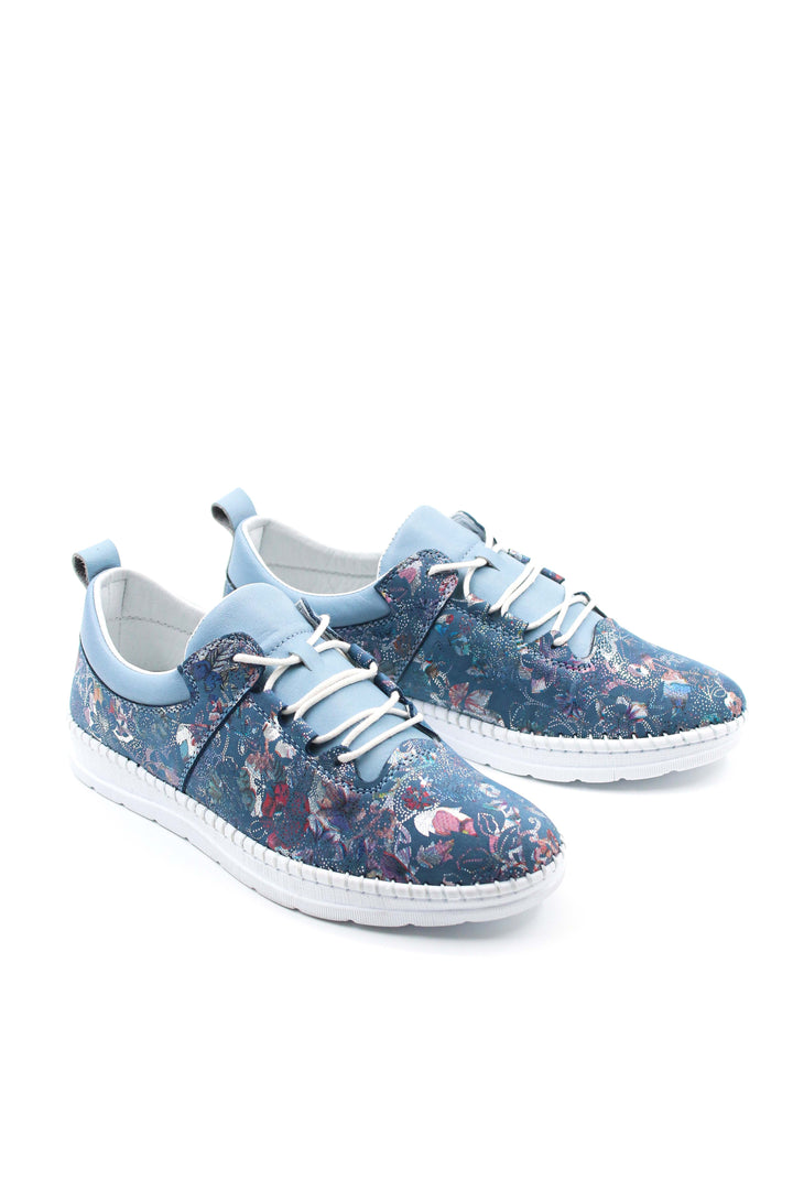 FST Genuine Leather Women's Casual Shoes 934ZA105 Denim Flower - San Francisco de los Romo