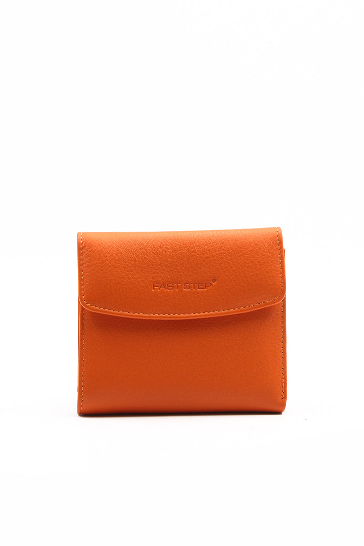 FST Genuine Leather Women's Wallet Accessory 779CA2614 Orange - Euless