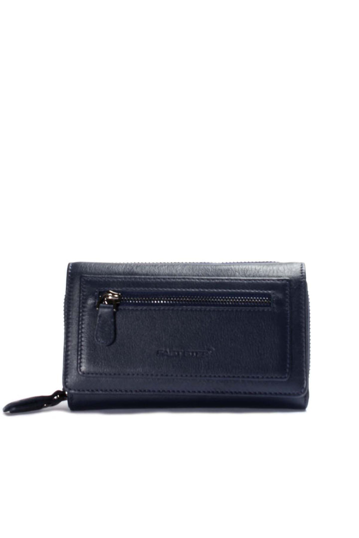 FST Genuine Leather Women's Wallet Accessory 779CA2715 Navy Blue - Grande Prairie