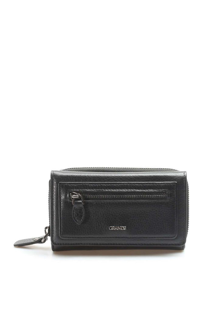 FST Genuine Leather Women's Wallet Accessory 779CA2715 Black - Groningen