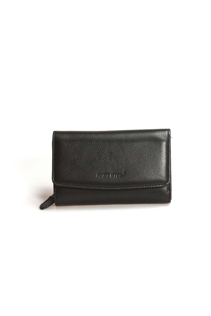 FST Genuine Leather Women's Wallet Accessory 779CA2725 Black - Huntsville