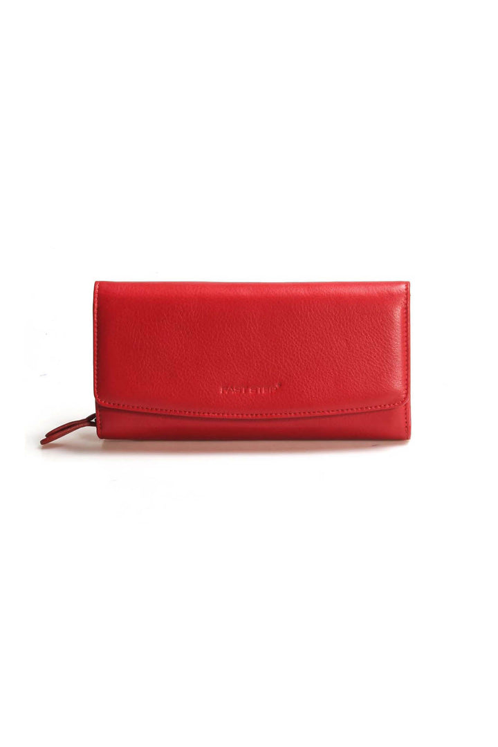 FST Genuine Leather Women's Wallet Accessory 779CA2726 Red - Athis-Mons