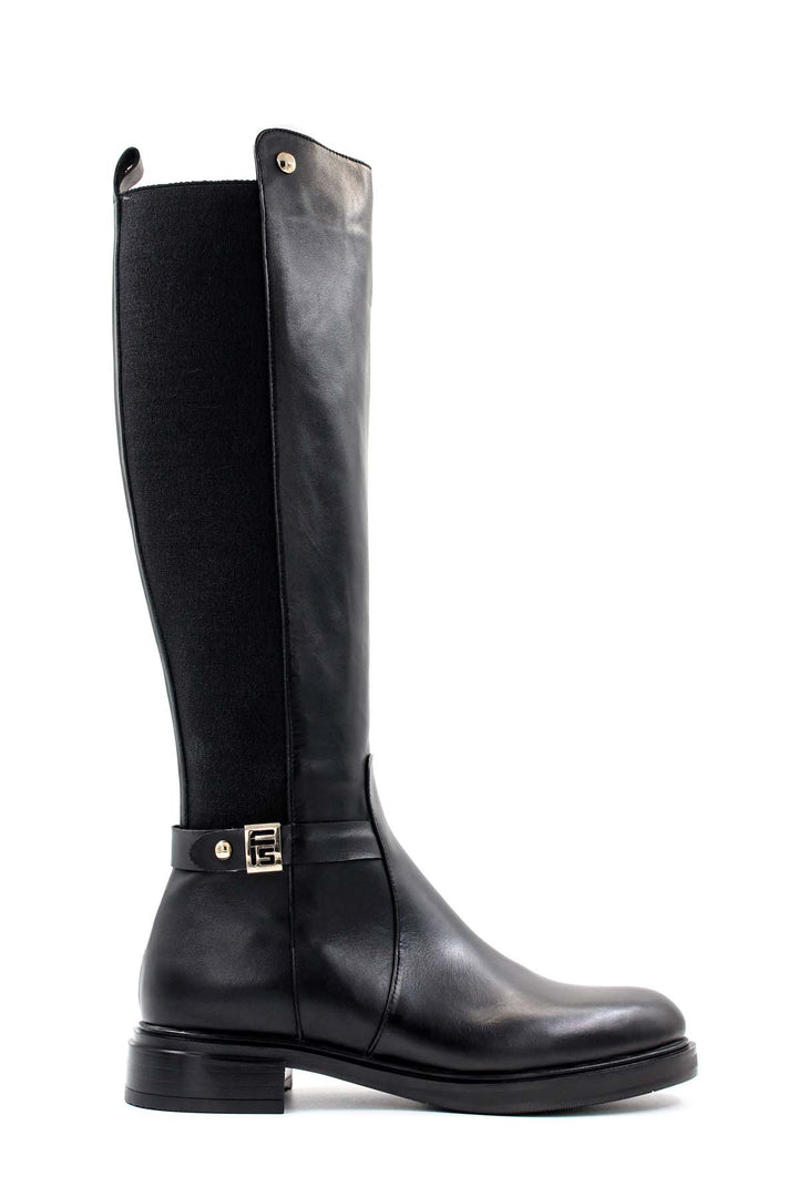 FST Genuine Leather Women's Over-the-Knee Boots 010SZA8411 Black - Charlottesville