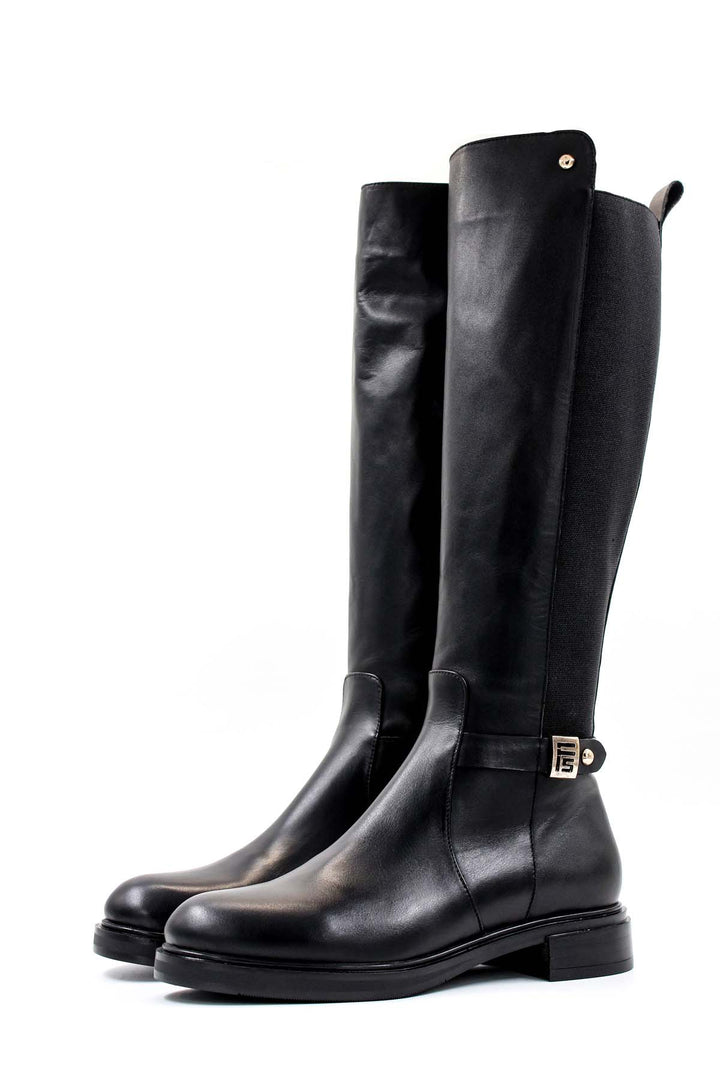 FST Genuine Leather Women's Over-the-Knee Boots 010SZA8411 Black - Charlottesville