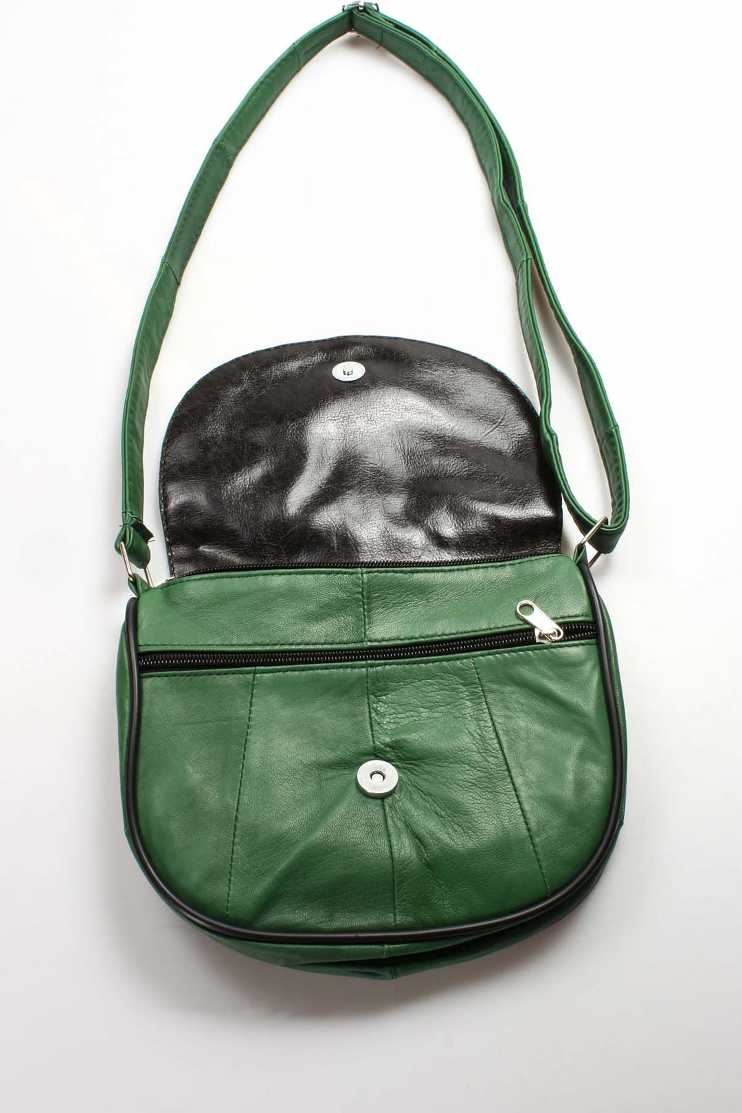 FST Genuine Leather Women's Handbag 969CA457 Green - Famalicão