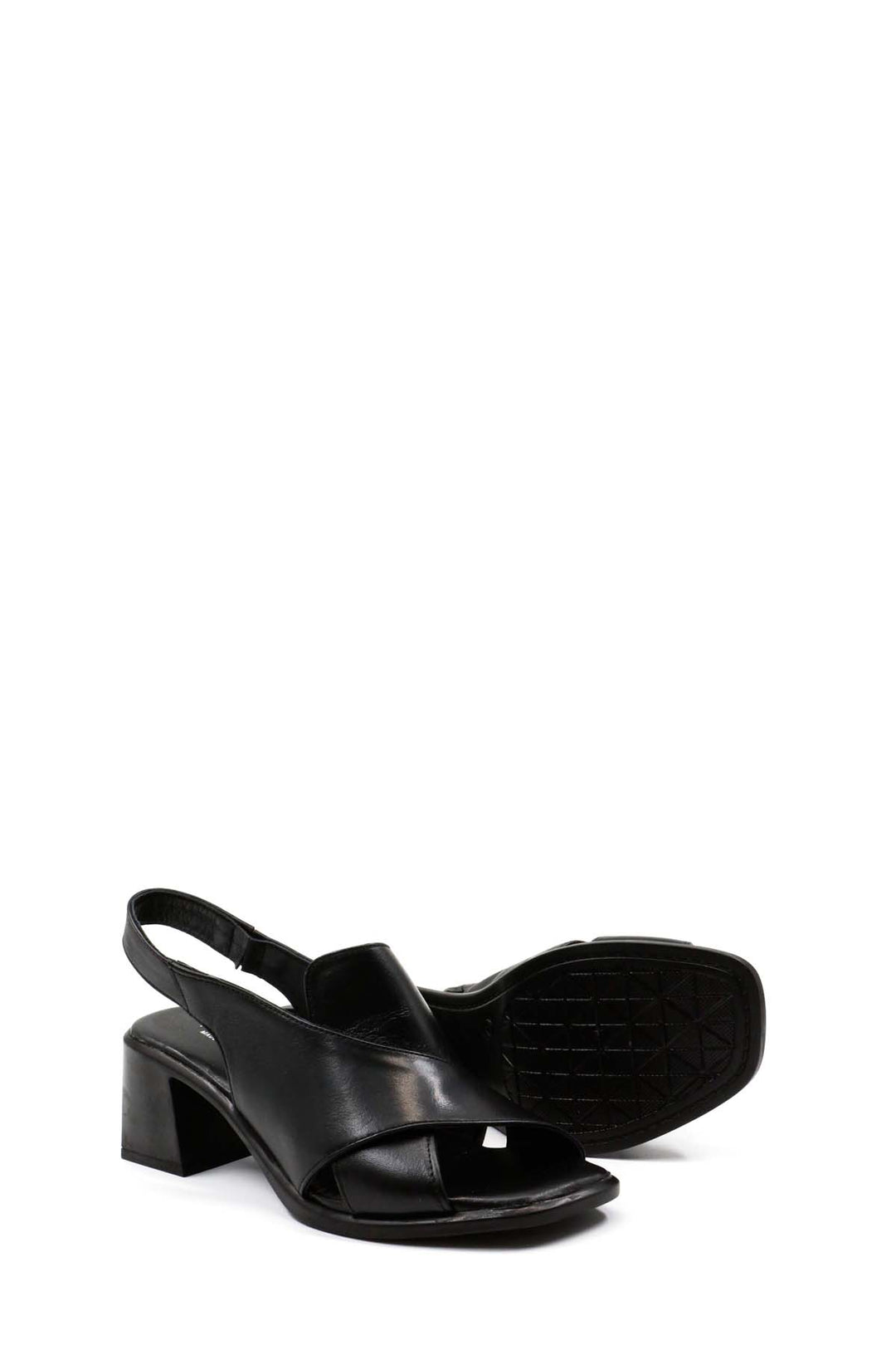 FST Genuine Leather Women's Classic Sandal 124ZA5146 Black - Missouri City