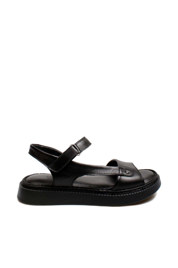 FST Genuine Leather Women's Classic Sandal 621ZA842 Black - Pompano Beach