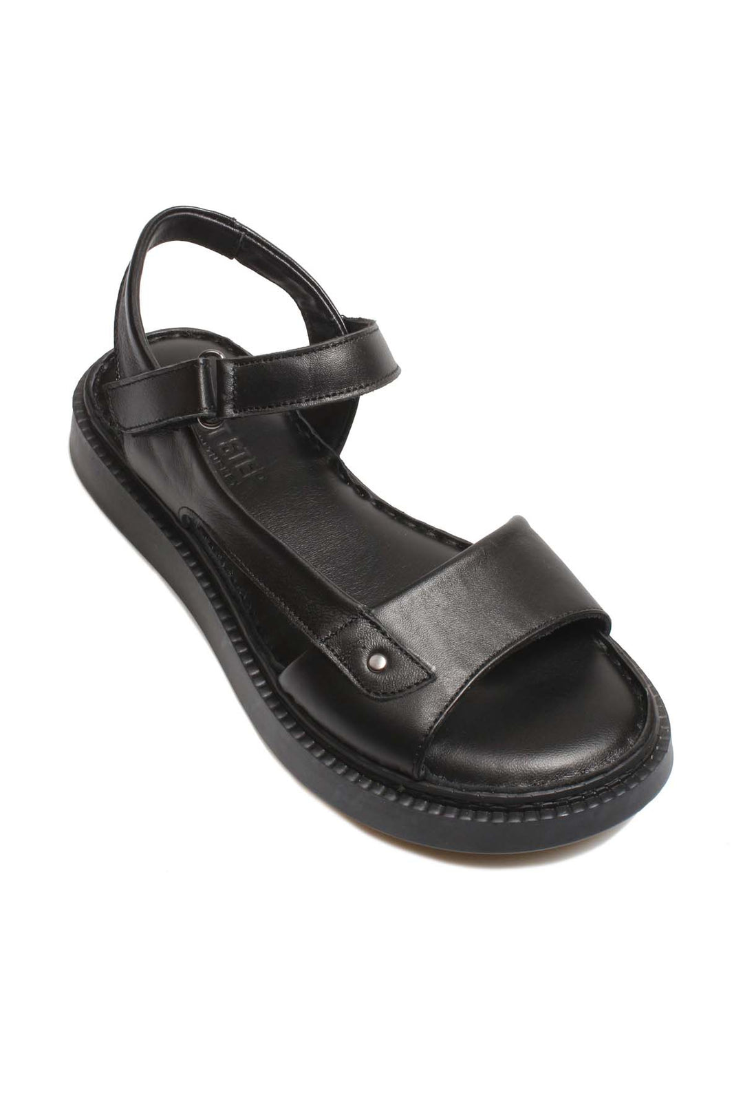 FST Genuine Leather Women's Classic Sandal 621ZA842 Black - Pompano Beach