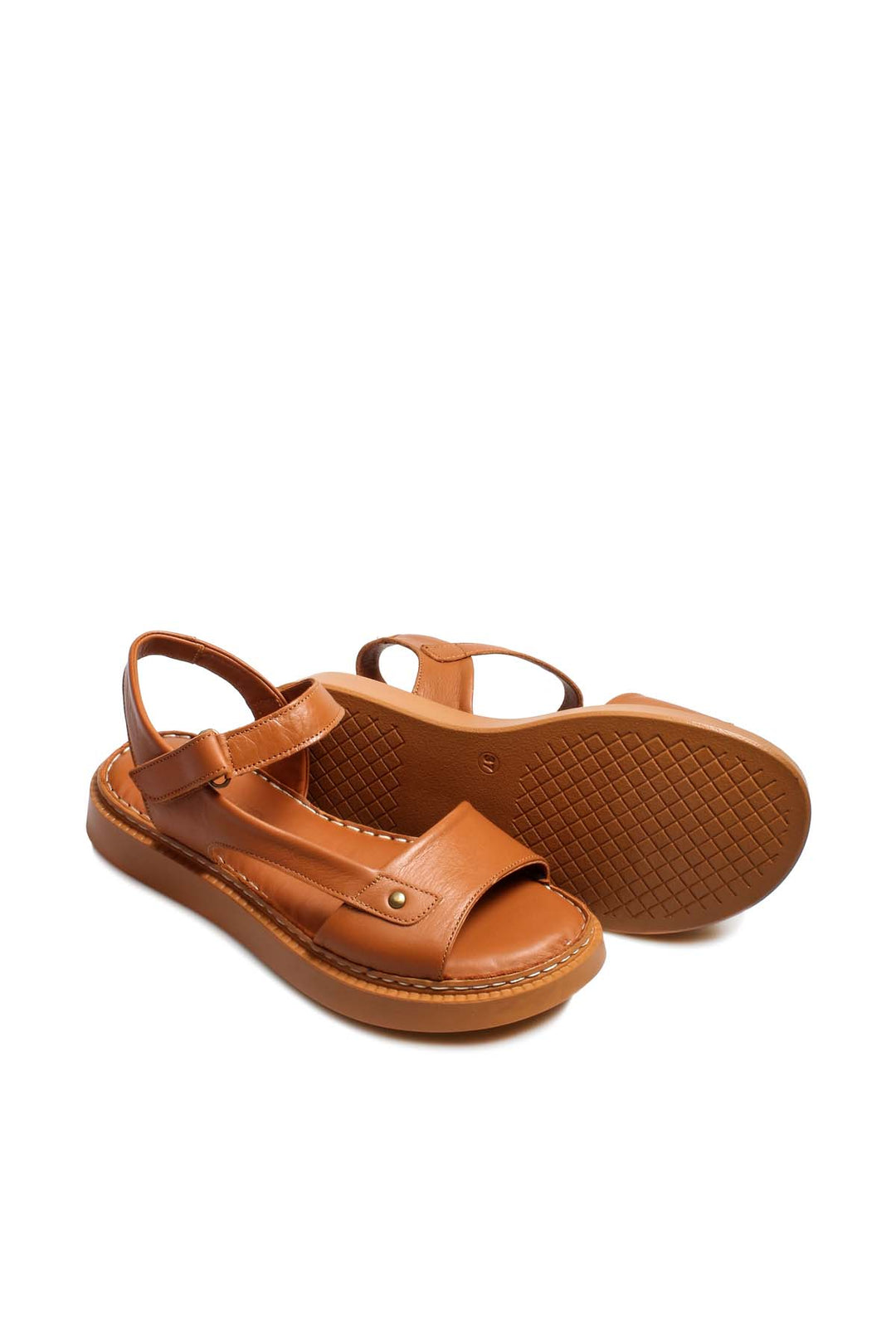 FST Genuine Leather Women's Classic Sandal 621ZA842 Brown - Juárez