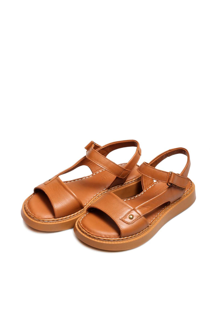 FST Genuine Leather Women's Classic Sandal 621ZA842 Brown - Juárez