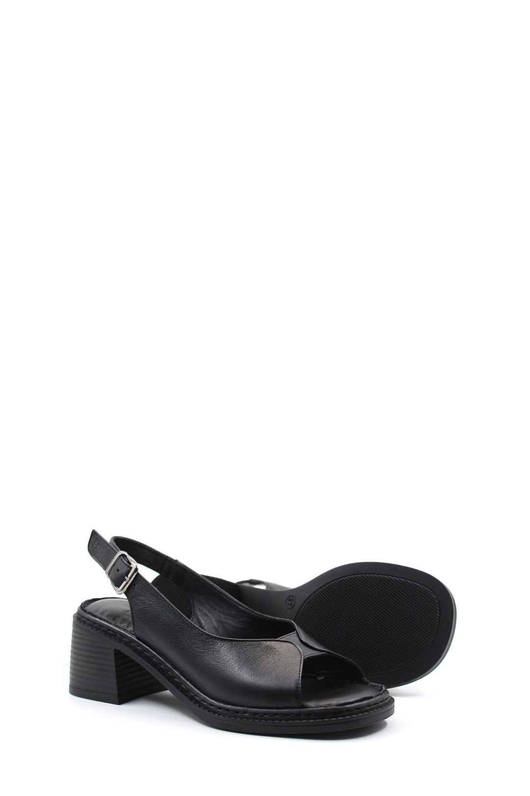 FST Genuine Leather Women's Classic Sandal 621ZA906 Black - Wellingborough