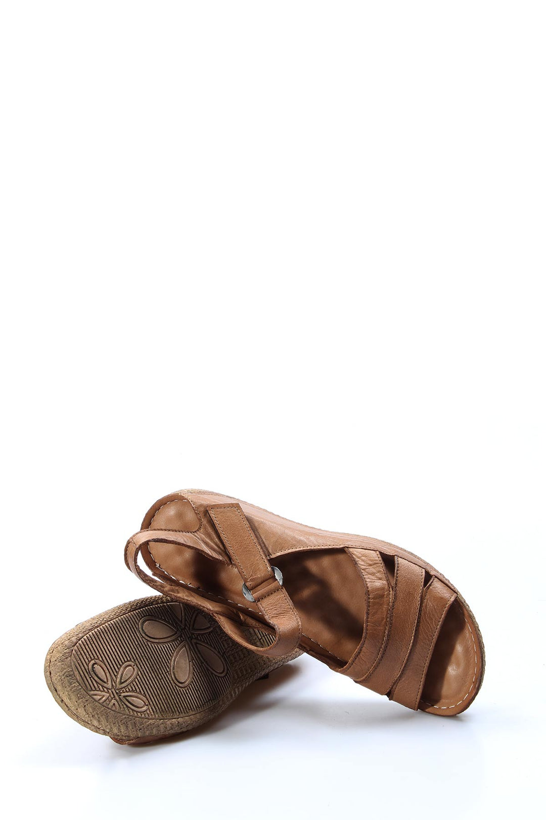 FST Genuine Leather Women's Classic Sandal 763ZA05 Brown - Veldhoven