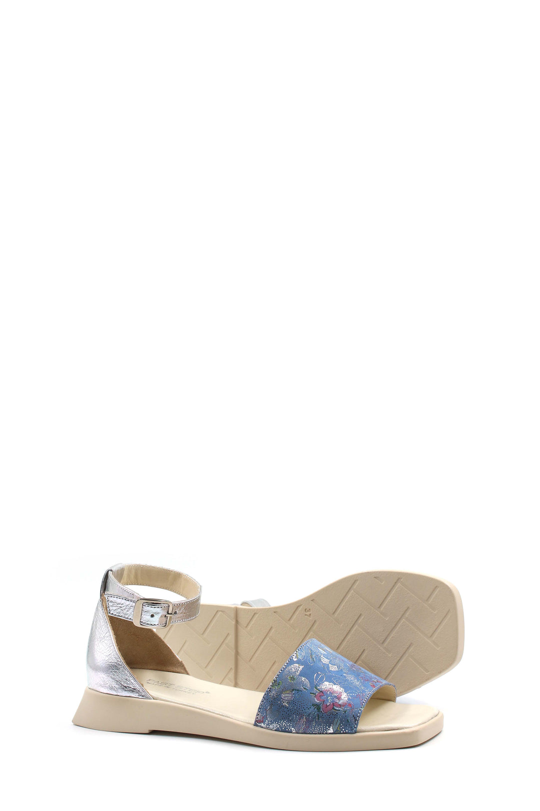 FST Genuine Leather Women's Classic Sandal 888ZA239 Blue - Chorley