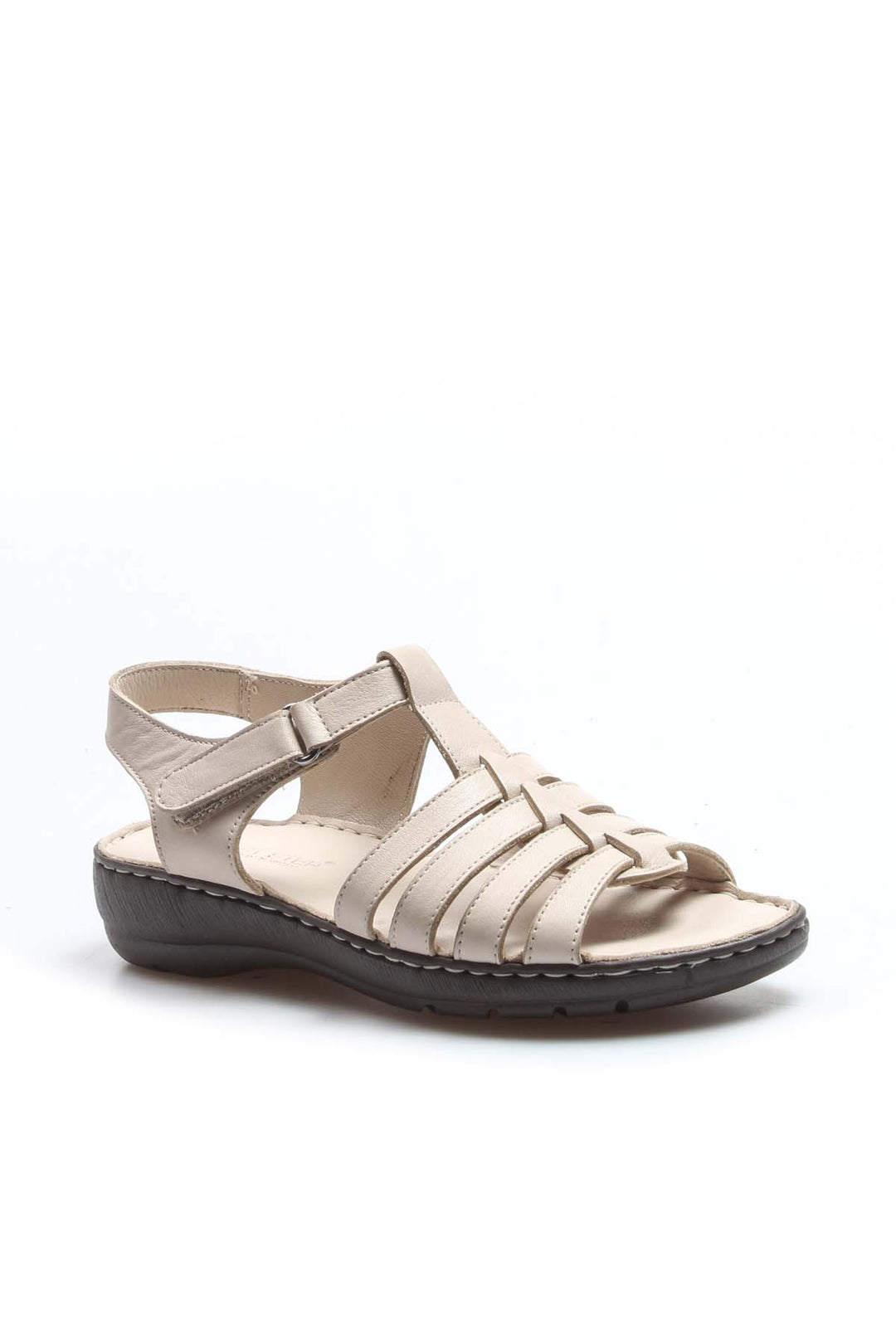 FST Genuine Leather Women's Classic Sandal 952ZA21888 Beige - Zaandam