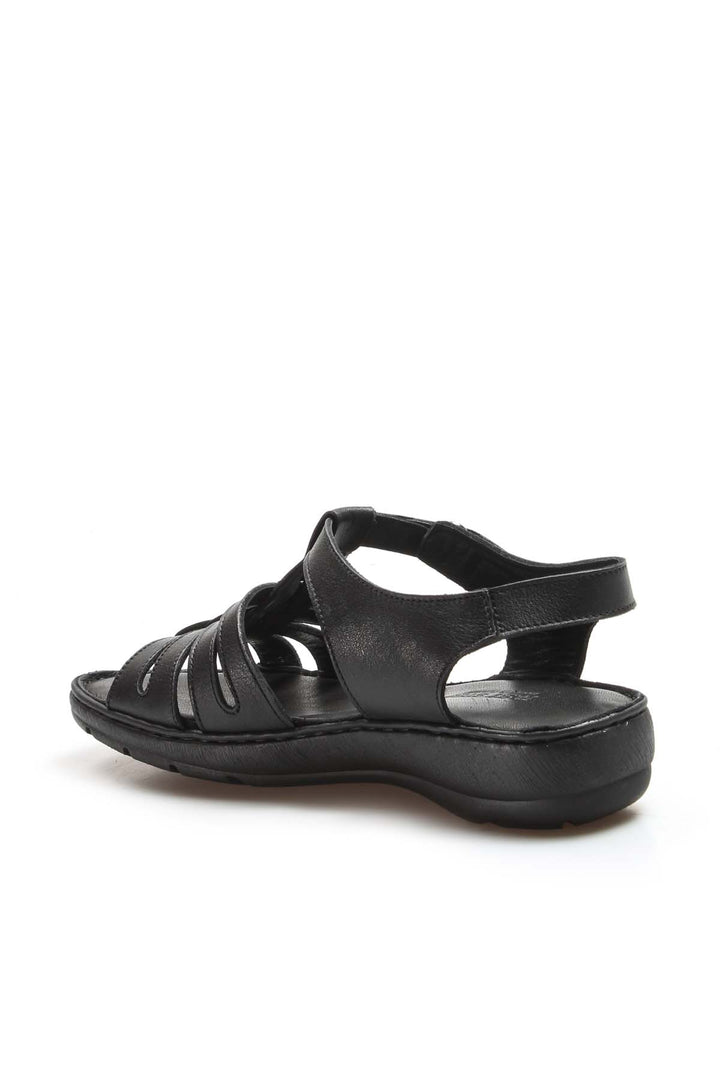 FST Genuine Leather Women's Classic Sandal 952ZA21888 Black - Civitanova Marche