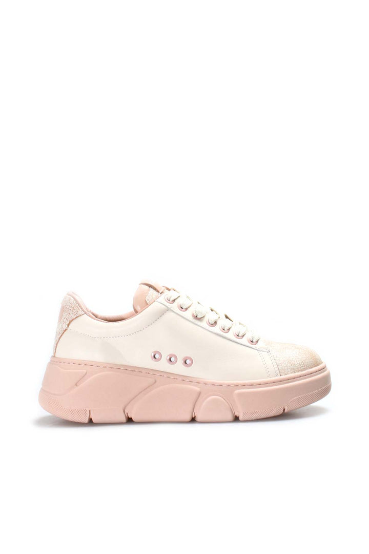 FST Genuine Leather Women's Sneaker Shoes 009ZA2079 Beige - Delray Beach