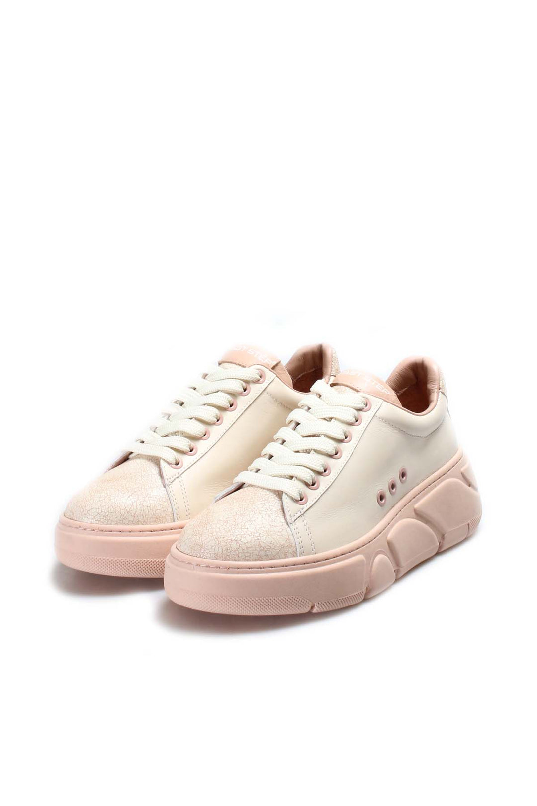 FST Genuine Leather Women's Sneaker Shoes 009ZA2079 Beige - Delray Beach