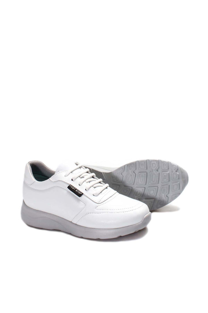 FST Genuine Leather Women's Sneakers 517ZA5031 White - Massa