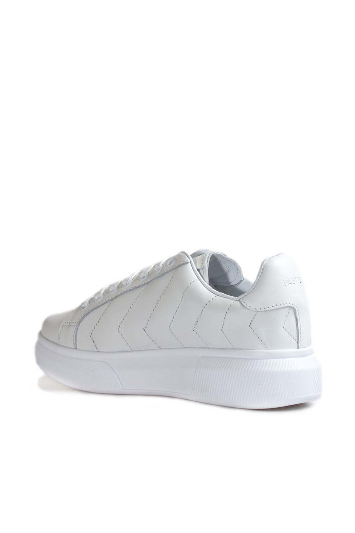 FST Genuine Leather Women's Sneakers 846ZA05 White - Santiago