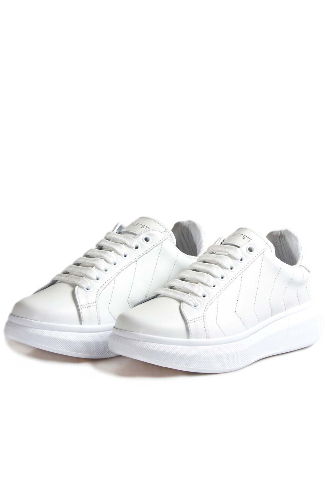 FST Genuine Leather Women's Sneakers 846ZA05 White - Santiago