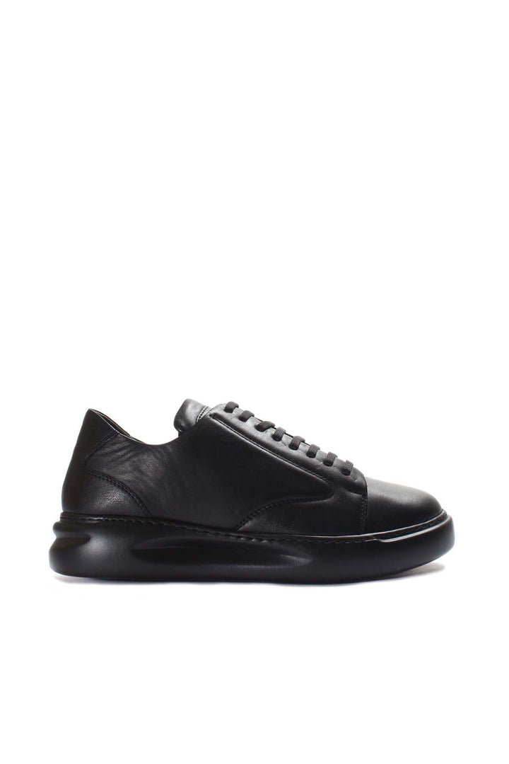 FST Genuine Leather Women's Sneakers 934ZA108 Black - Rome