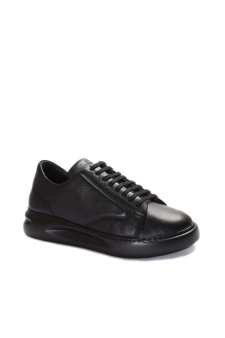 FST Genuine Leather Women's Sneakers 934ZA108 Black - Rome