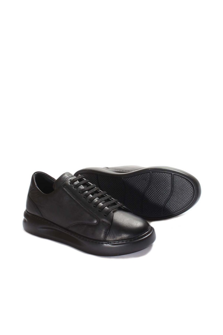 FST Genuine Leather Women's Sneakers 934ZA108 Black - Rome