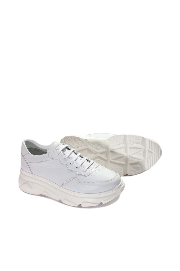 FST Genuine Leather Women's Sneakers 934ZA122 White - Waco