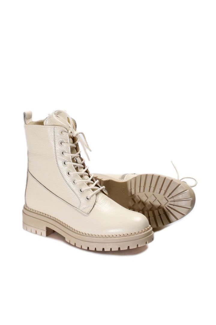 FST Genuine Leather Women's Sports Boot 146SZA436 Cream - Namur