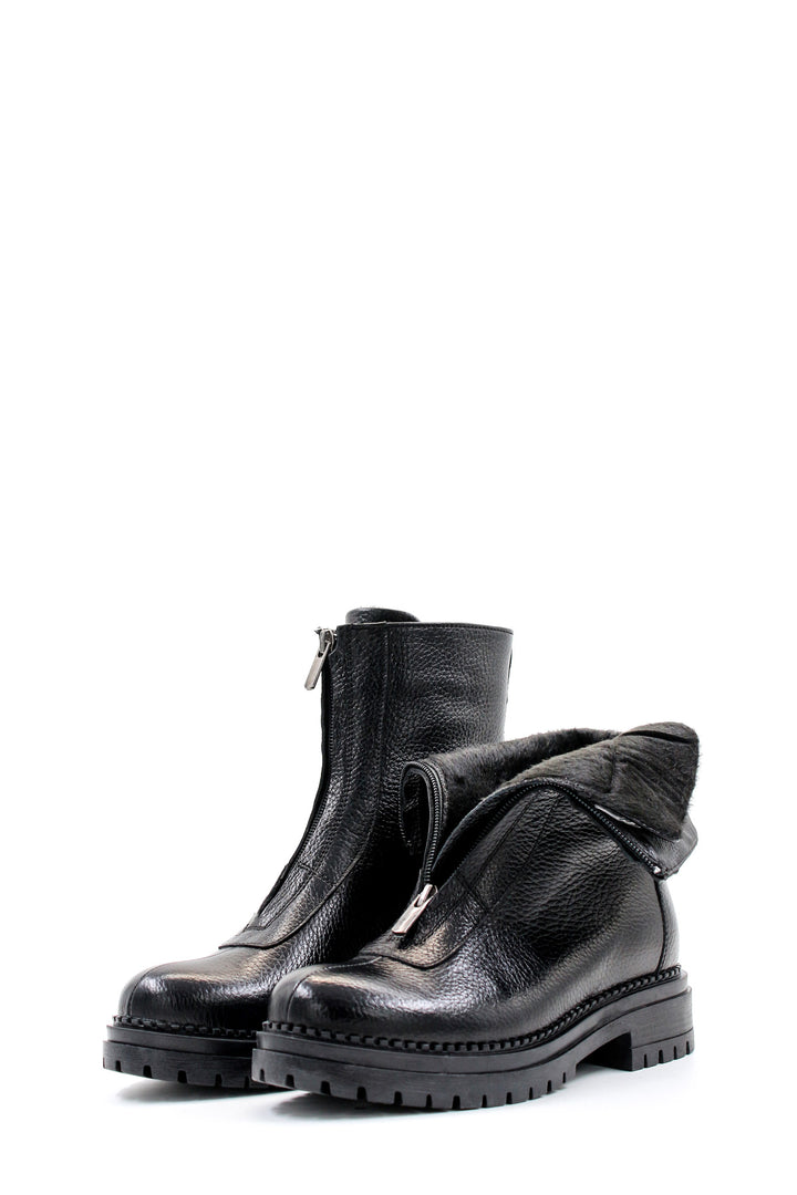 FST Genuine Leather Women's Sports Boot 146SZA439 Black - Kateríni