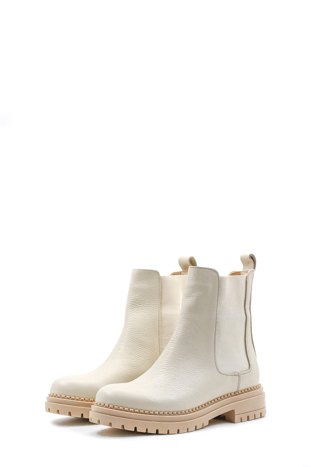 FST Genuine Leather Women's Sports Boot 146SZA442 Cream - Auxerre